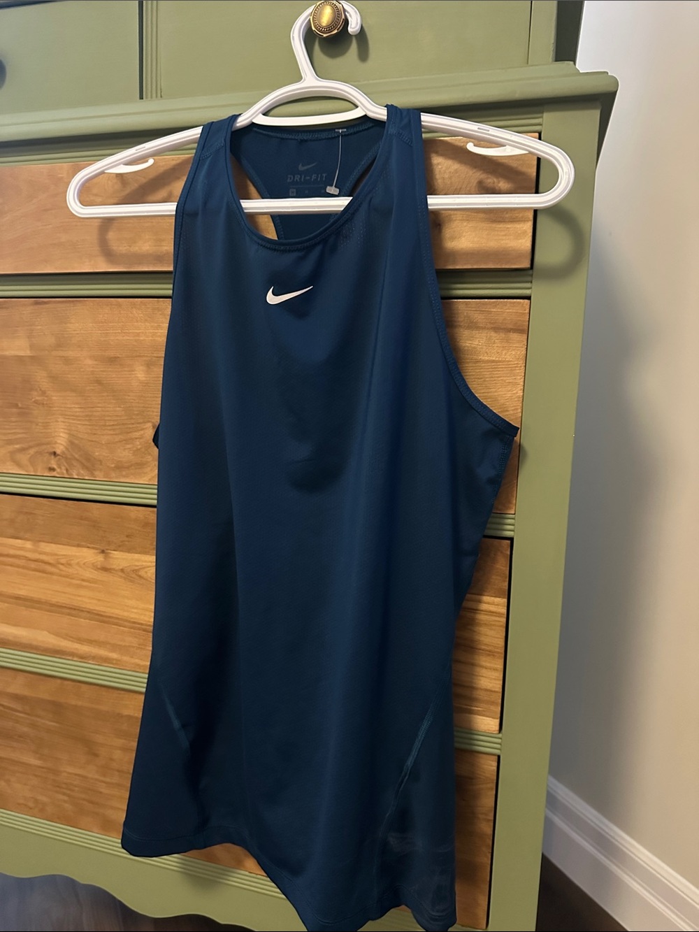 Nike Dri-FIT Deep Navy Athletic Tank Top with White Swoosh